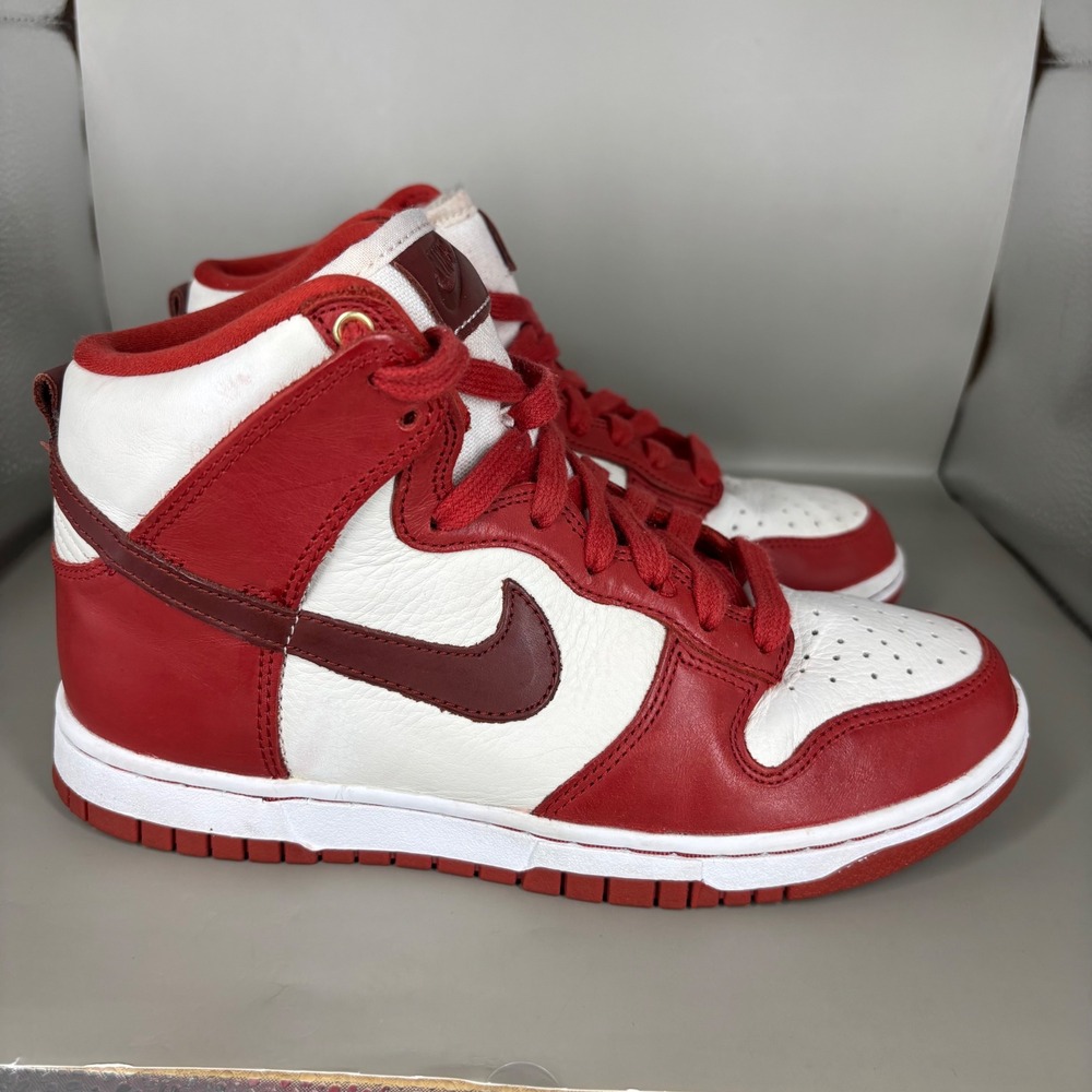 Nike Dunk High Team Red White Sneakers DX0346-600 women's 6
